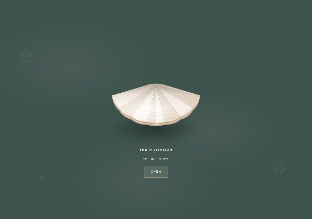 Coastal Linen wedding website