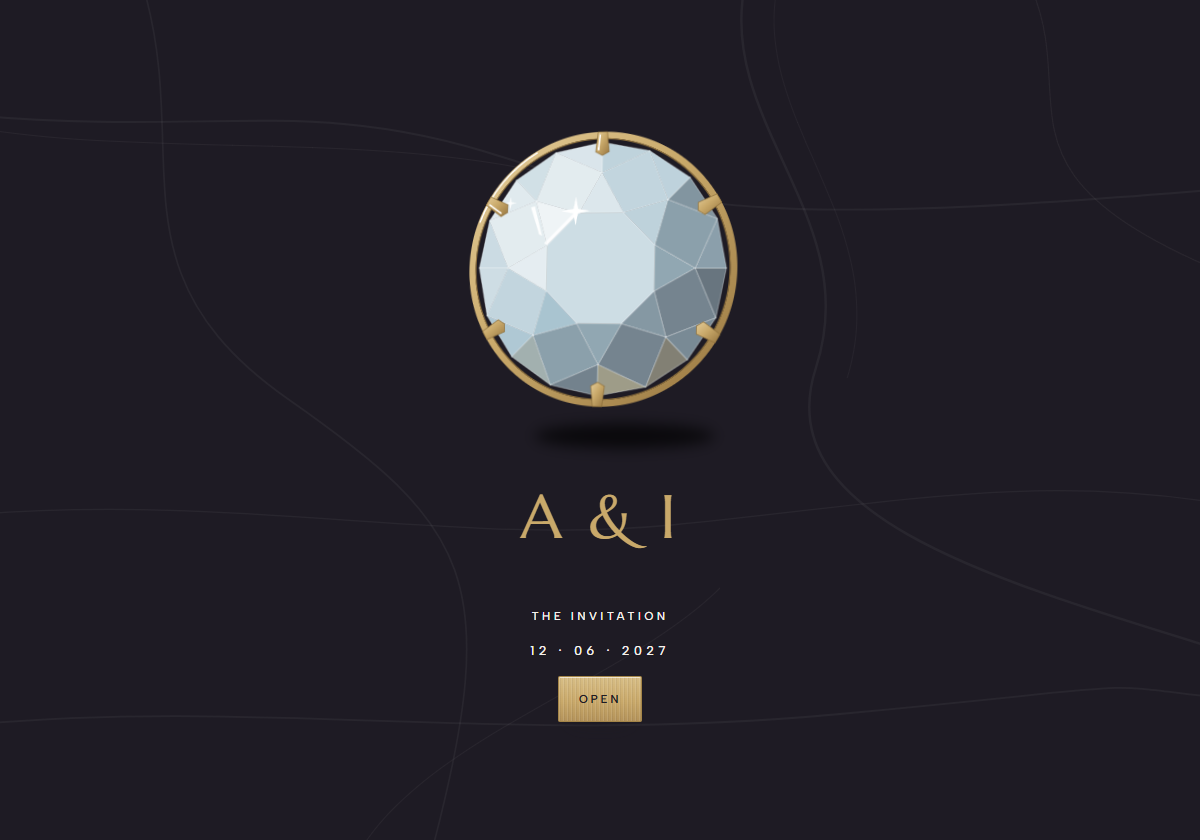 Crystalline Atelier wedding website
