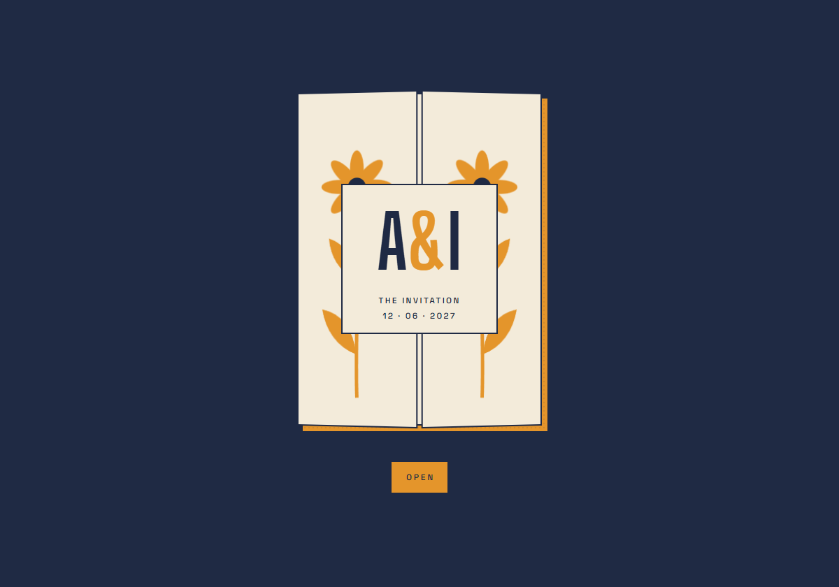 Ink & Marigold wedding website