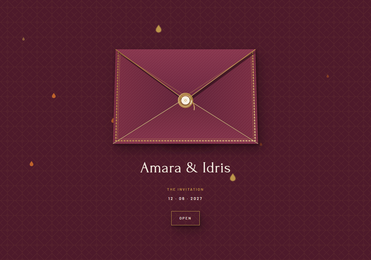 Mughal Rose wedding website