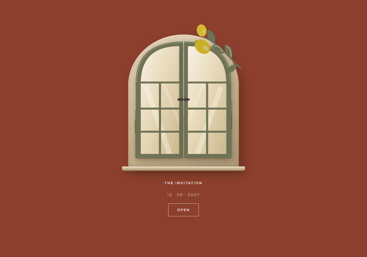 Tuscan Afternoon wedding website